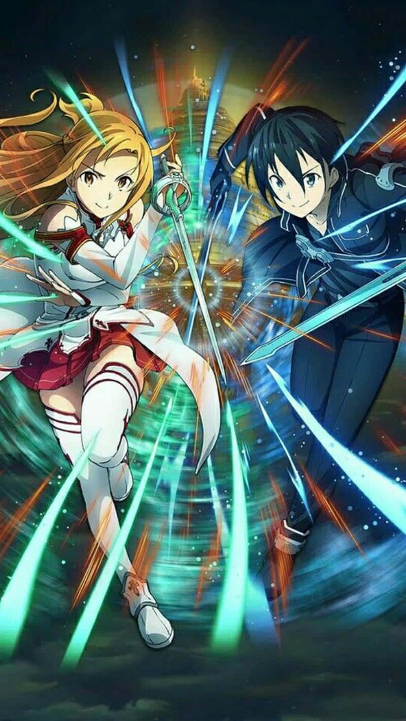 Be Ready For Adventure With Sword Art Online Iphone Wallpaper