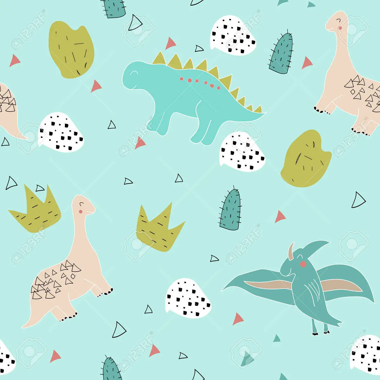 “be The Dinosaur With Adorable Patterns” Wallpaper