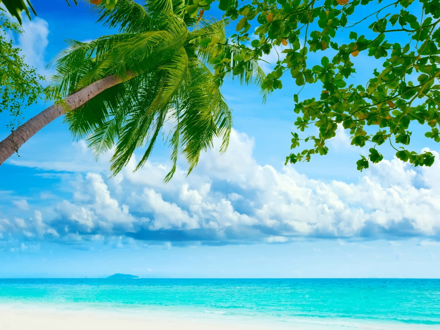 Beach Resort Relaxing Clouds Wallpaper