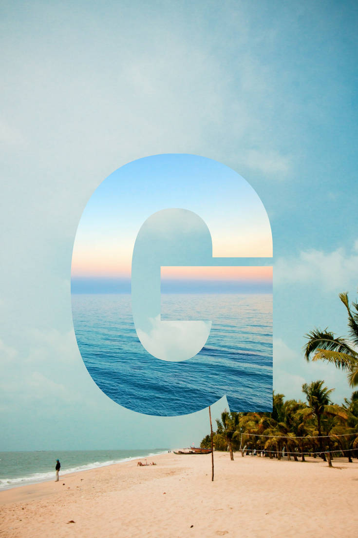 Beach Themed Letter G Wallpaper