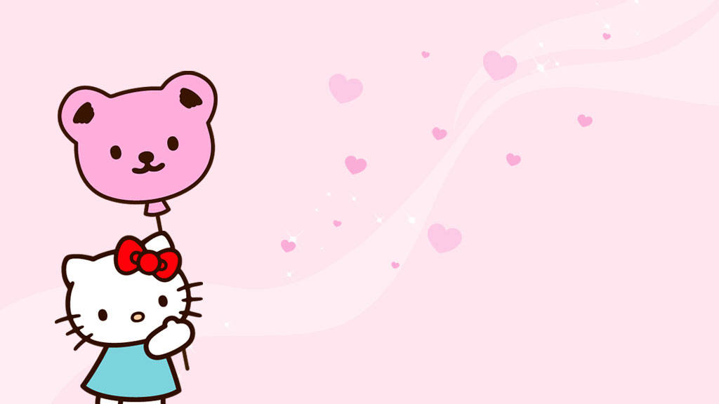 Bear Balloon Hello Kitty Aesthetic Wallpaper