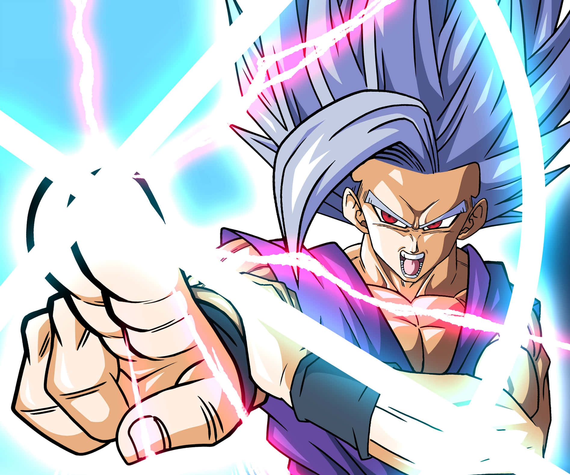 Beast Gohan Unleashing Power Wallpaper