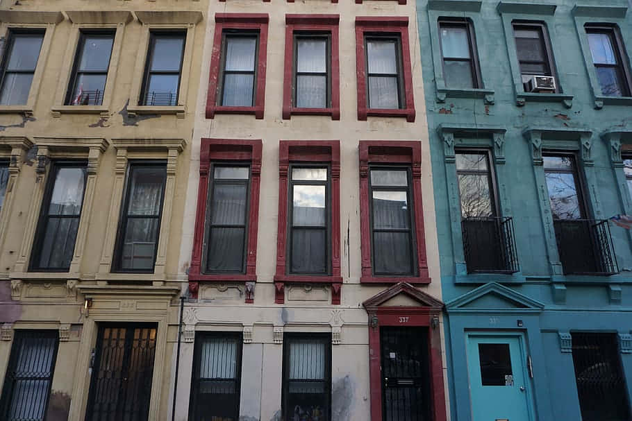 Beautiful Brownstone Facade And Entrance Wallpaper