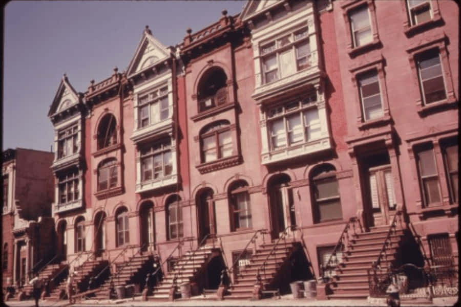 Beautiful Brownstone Facade Wallpaper