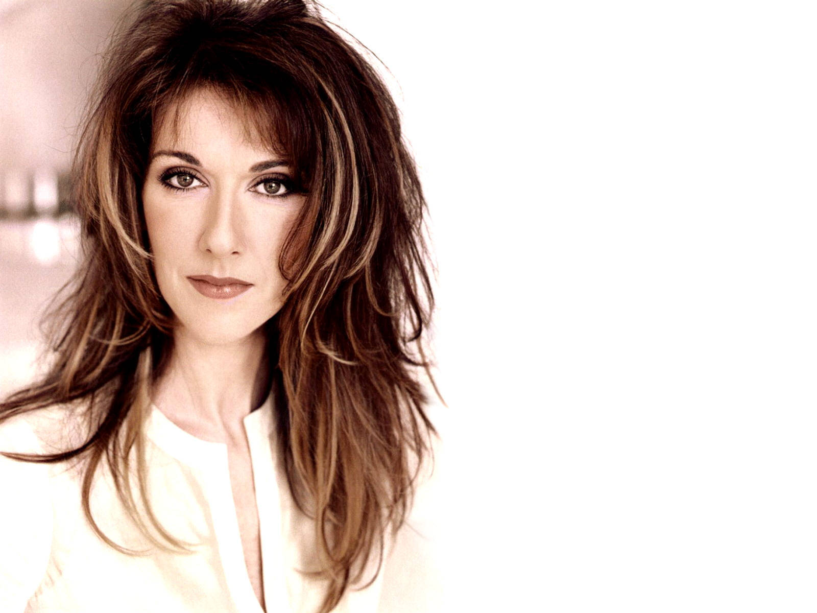 Beautiful Celine Dion On White Wallpaper