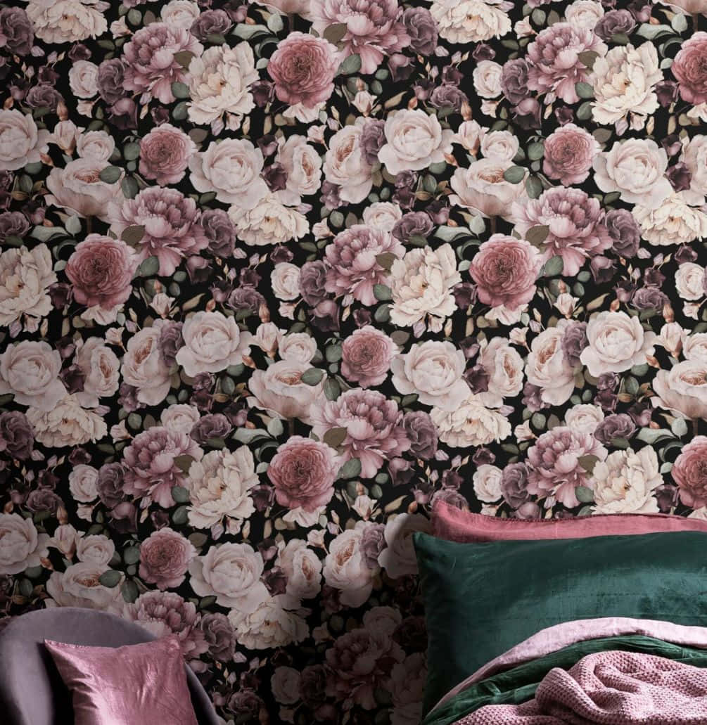 Beautiful Floral Print Wallpaper Wallpaper