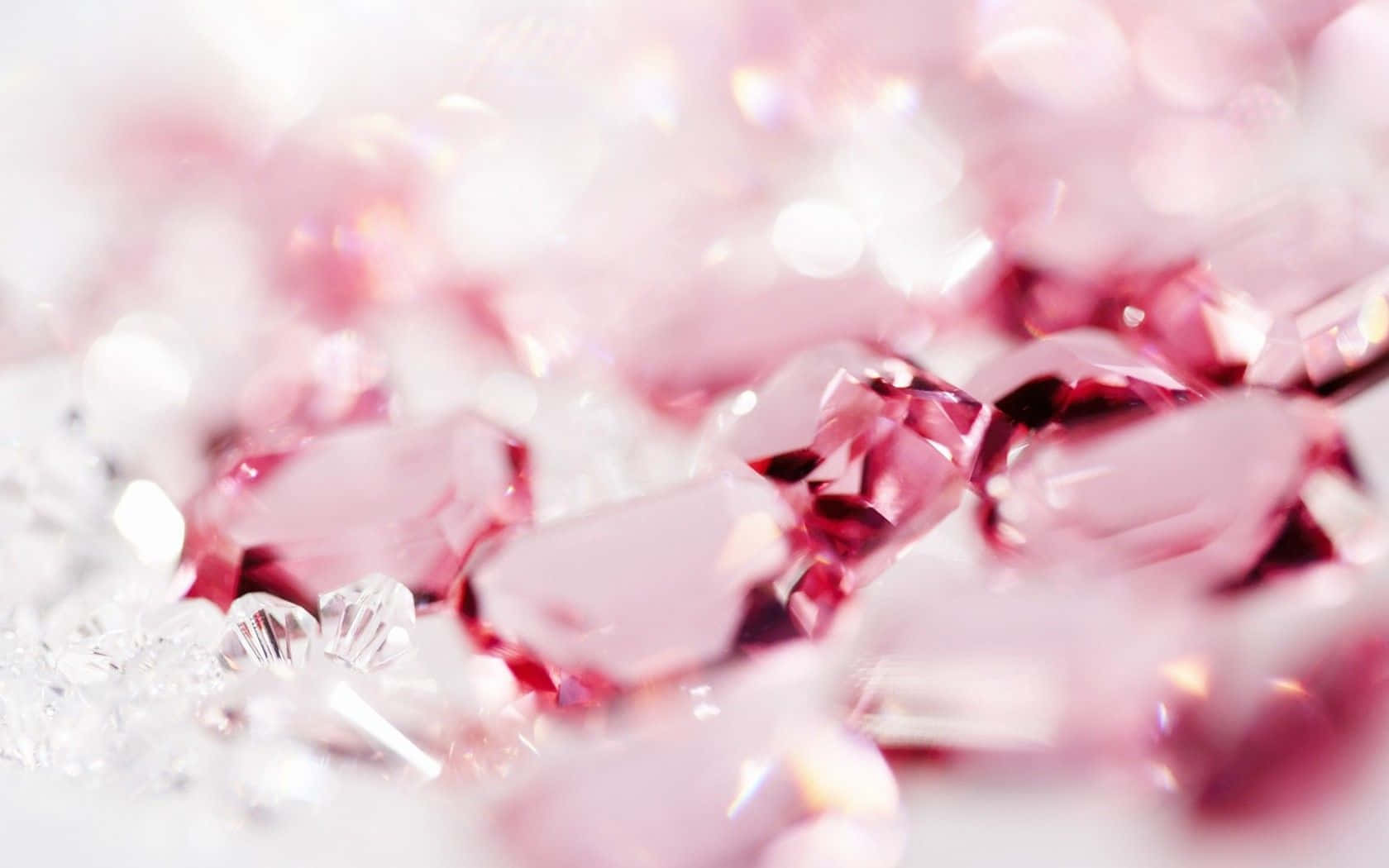 Beautiful Pink Crystal Quartz Cluster Wallpaper