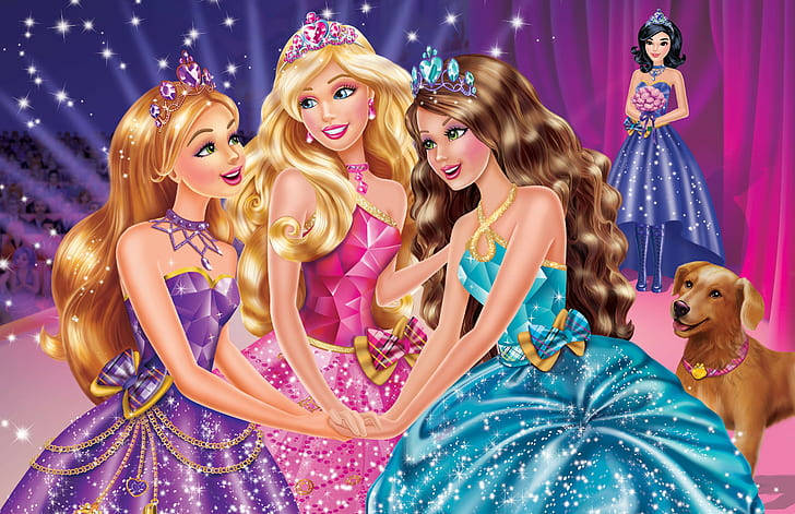 Beautiful Princesses In Gown Wallpaper