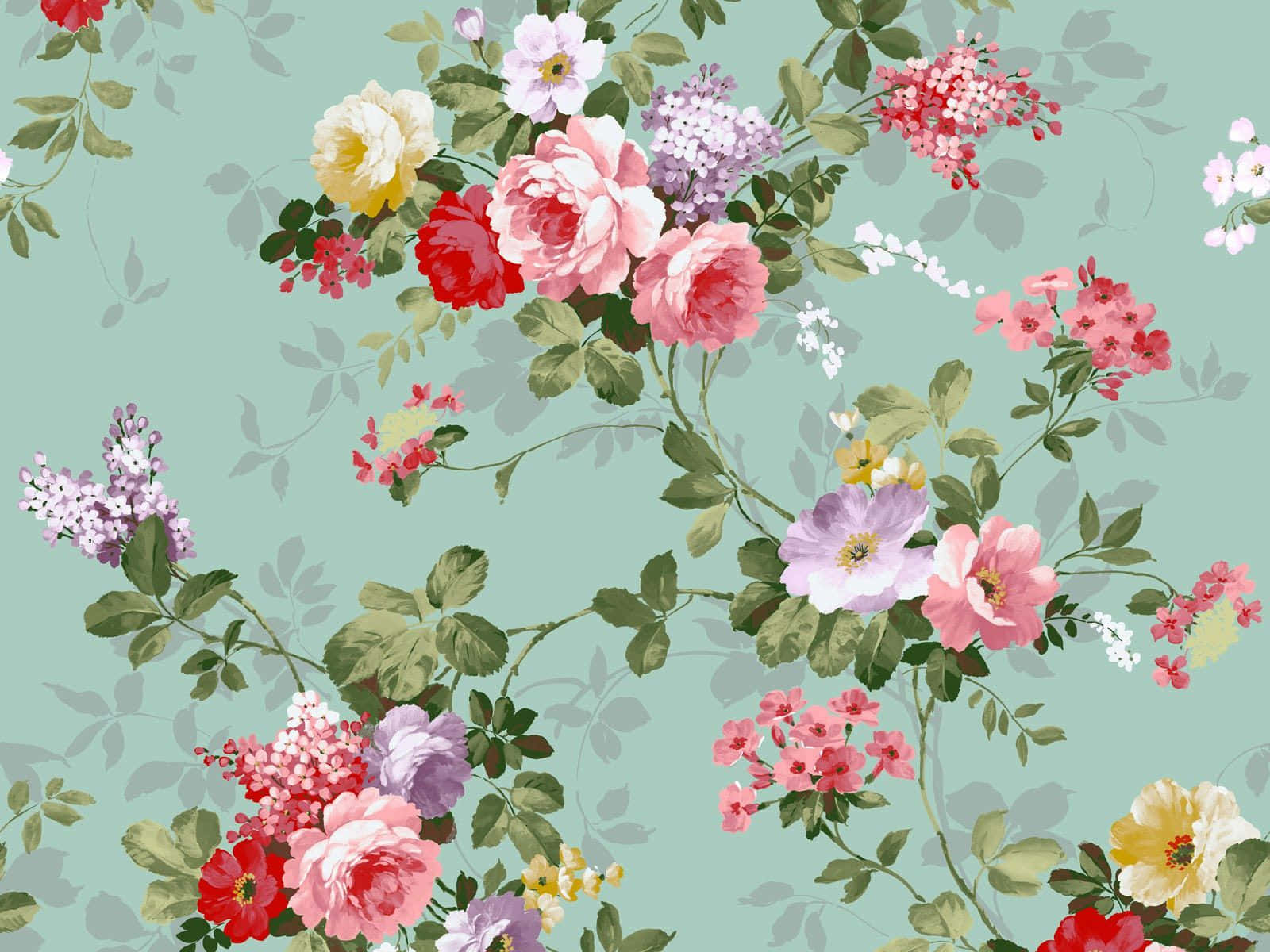 Beautiful Rose Pattern Wallpaper Wallpaper