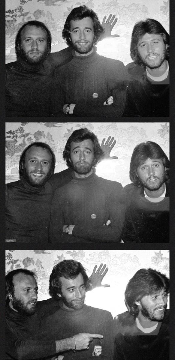 Bee Gees 70s Music Icon Photo Collage Wallpaper