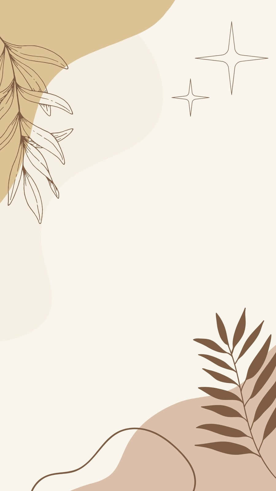 Beige_ Cream_ Leaf_ Art_ Abstract_ Background Wallpaper