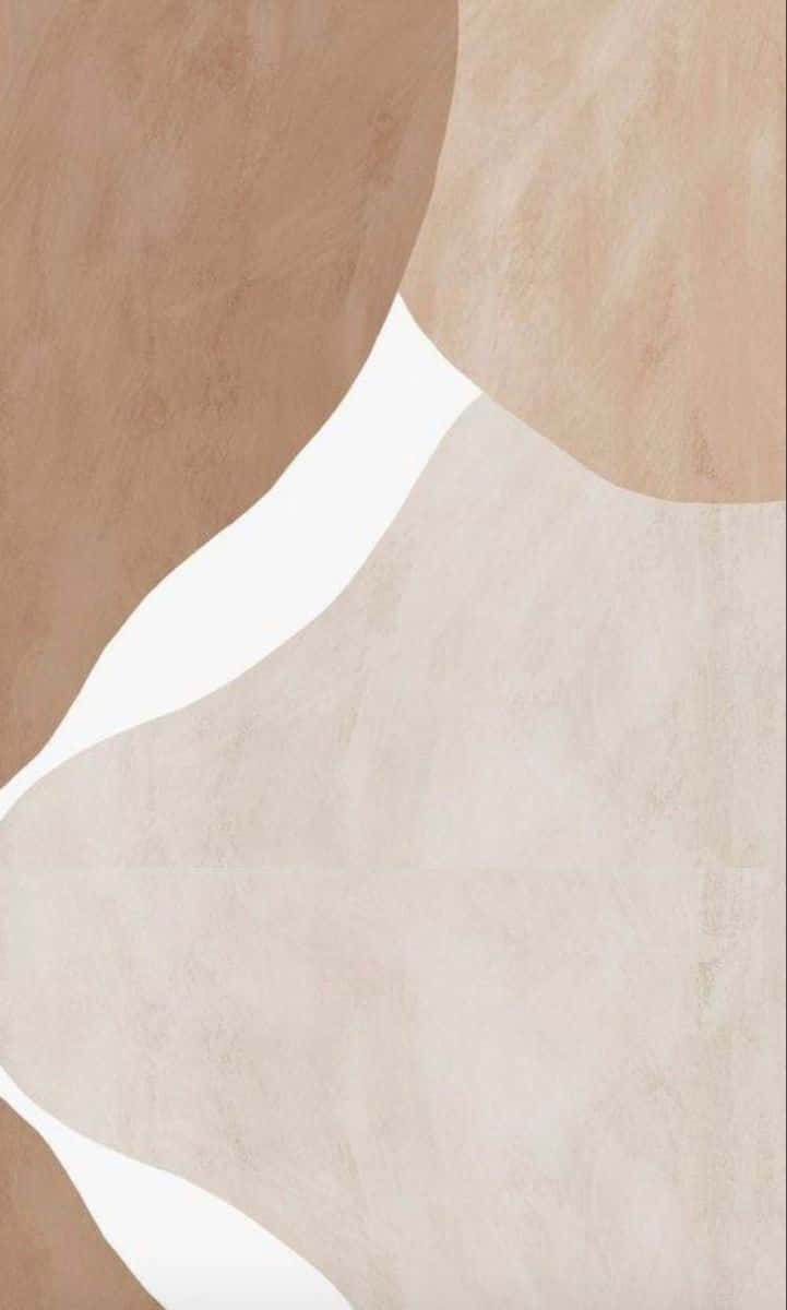 Beige Tan Abstract Art Wallpaper