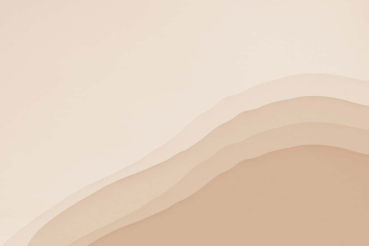 Beige Tan Waves Abstract Art Wallpaper