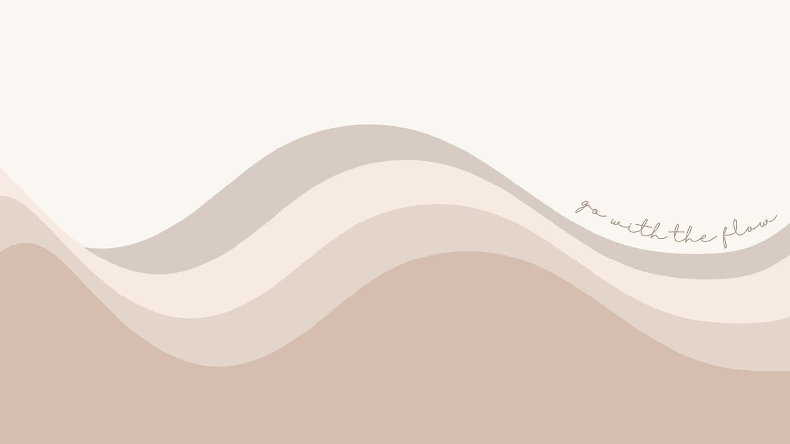 Beige Waves Aesthetic Flow Wallpaper