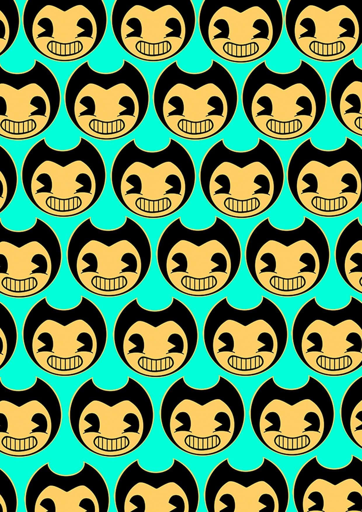 Bendy Posing Menacingly In An Ink-splattered World Wallpaper