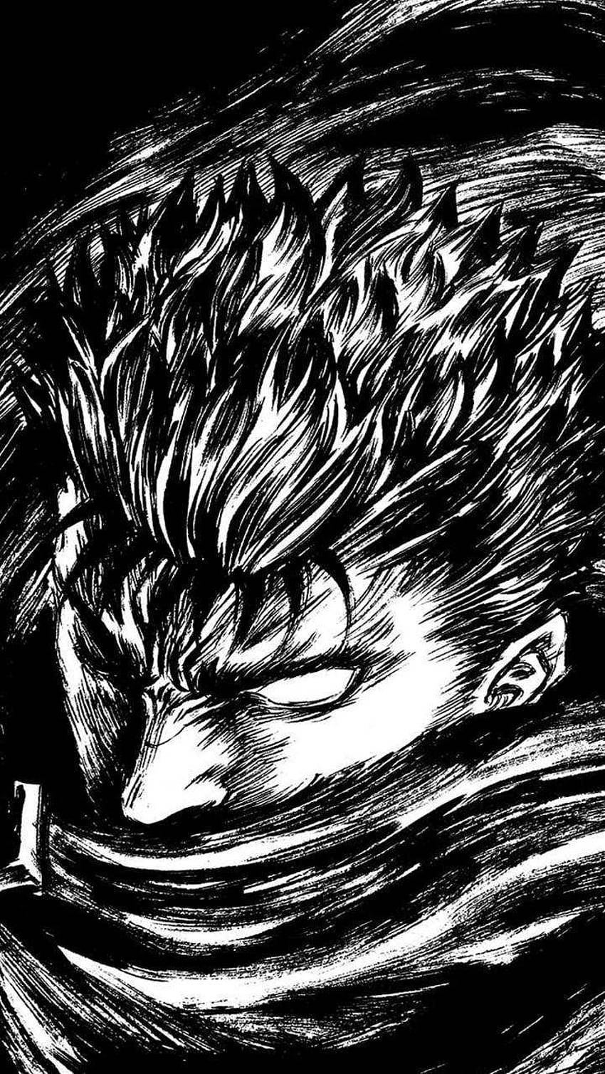 Berserk Guts Intense Ink Sketch Wallpaper