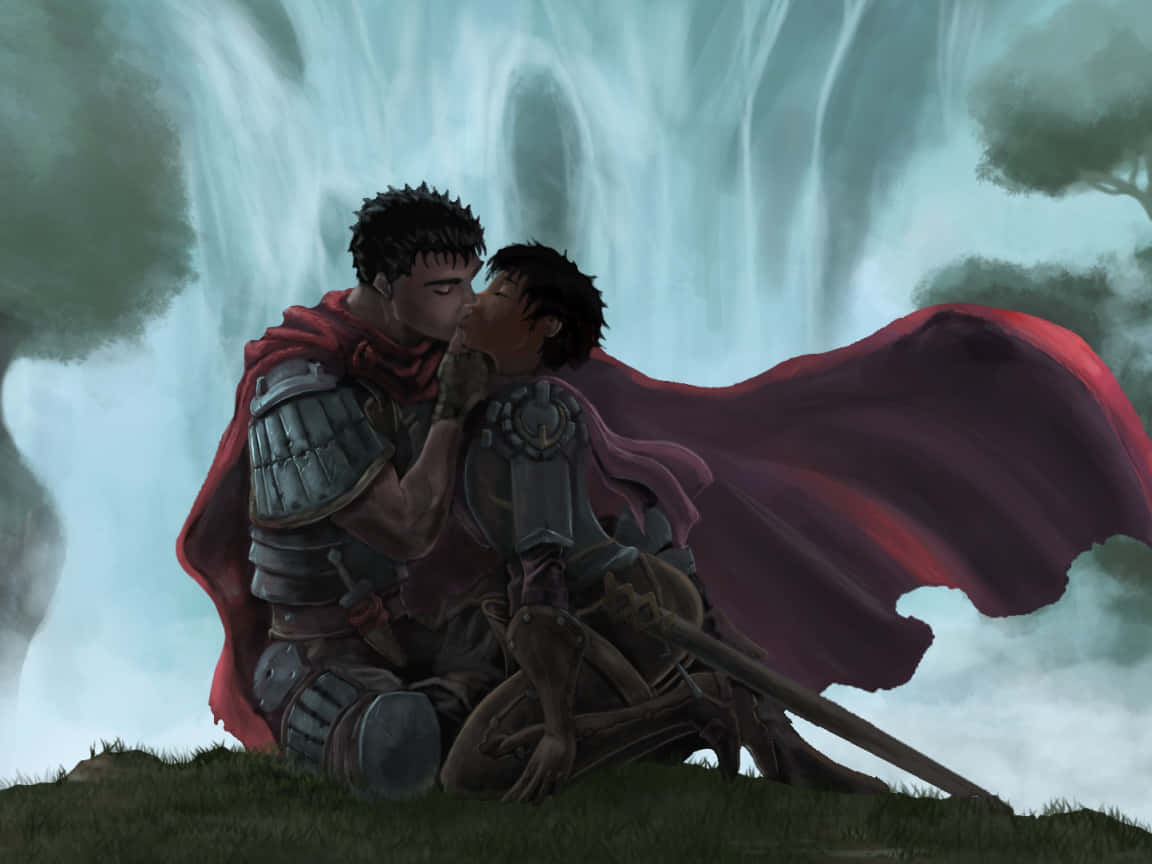 Berserk Gutsand Casca Tender Moment Wallpaper