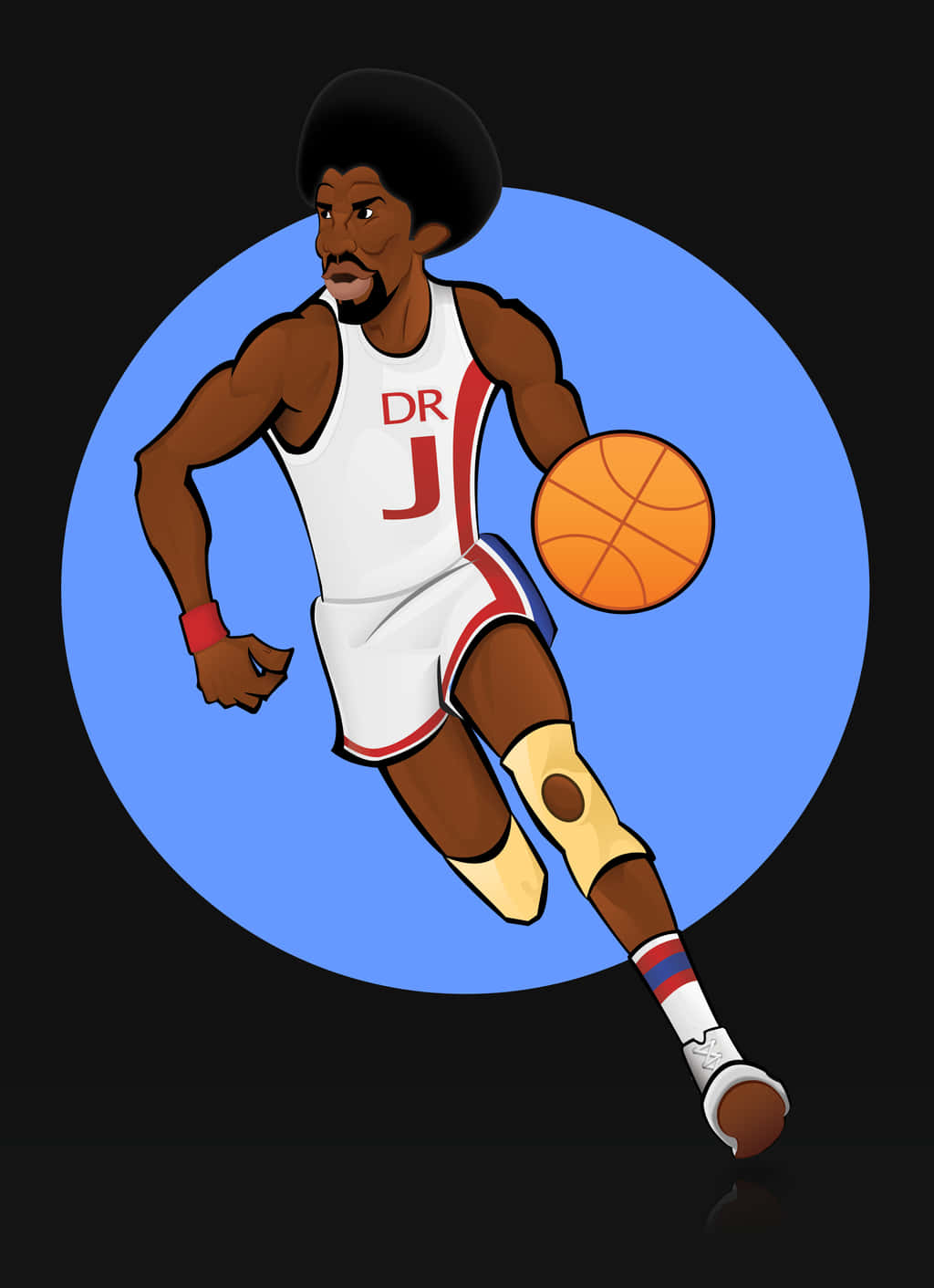 Best Animated Portrait Julius Erving Wallpaper