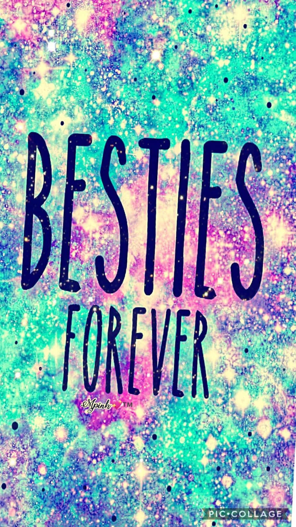 Best Friends Forever Iphone Galaxy Paint Splatter Wallpaper