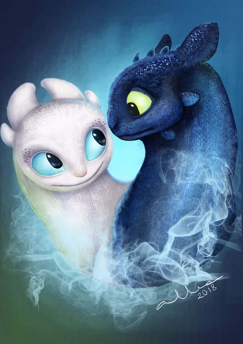 Best Friends Forever - Toothless And Stitch Wallpaper