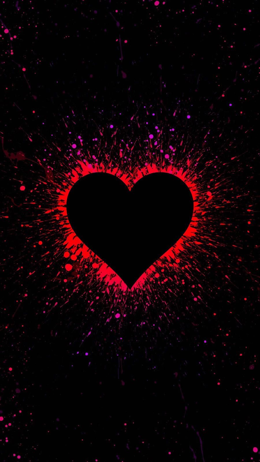 Best Heart Paint Splash Wallpaper