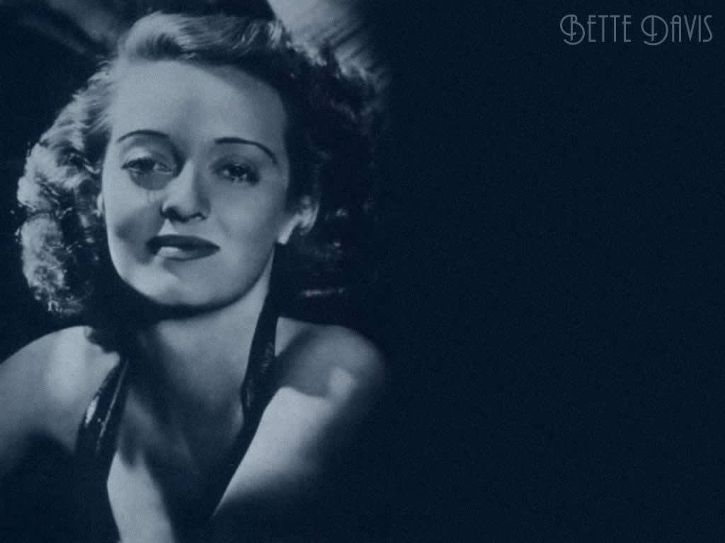 Bette Davis Monochromatic Grey Poster Wallpaper