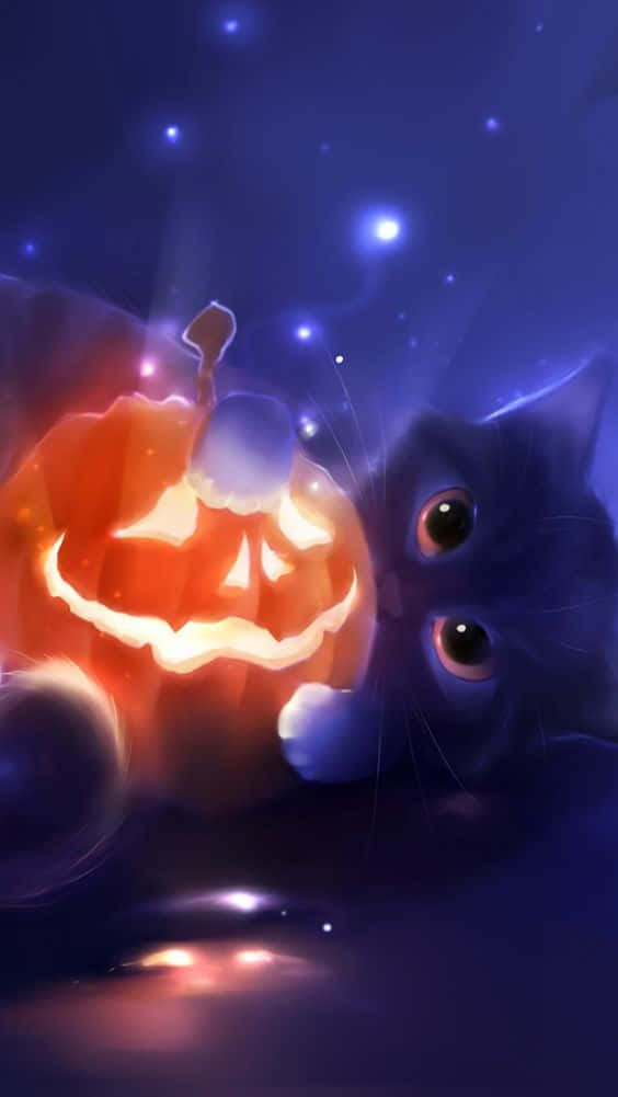 Beware Of The Black Cat This Halloween Wallpaper