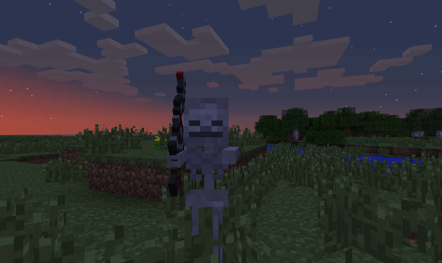 Beware The Fearsome Minecraft Skeleton! Wallpaper