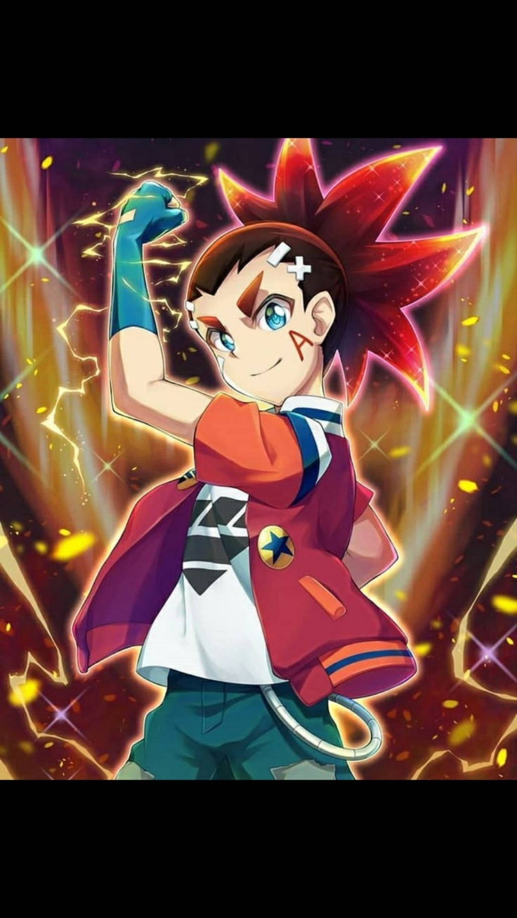 Beyblade Aiger Akabane Fist Pump Wallpaper