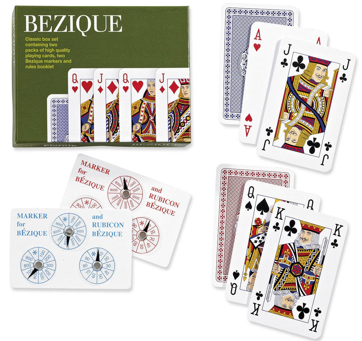 Bezique Cards Green Wallpaper