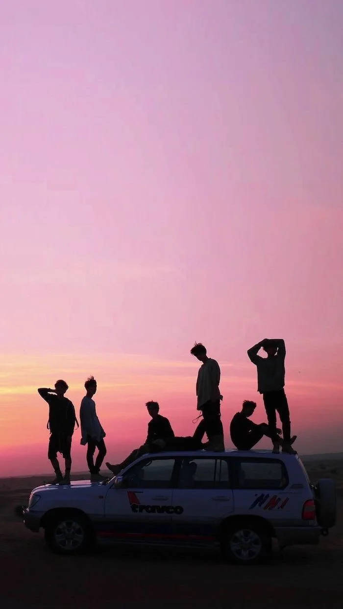 Bff Bts Car Photoshoot Wallpaper