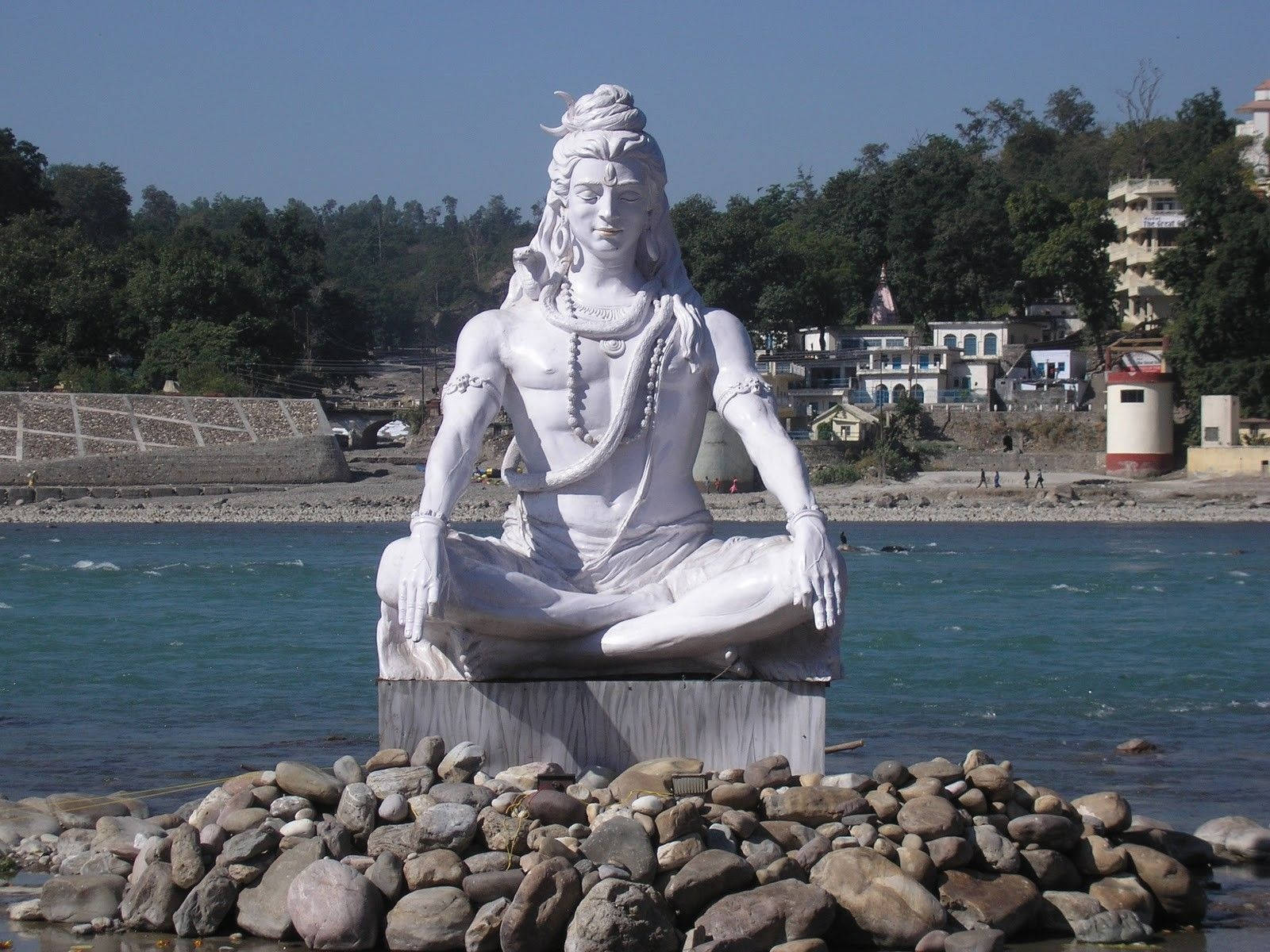 Bholenath Rishikesh Shiva Statue 3d Wallpaper