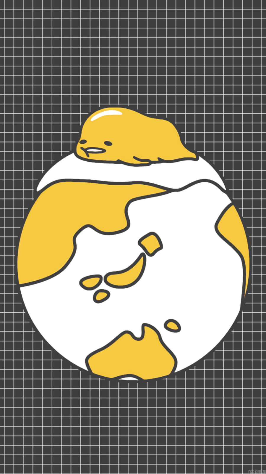 Big Gudetama Above The Globe Wallpaper