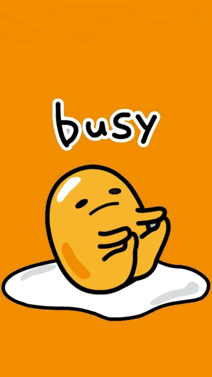 Big Gudetama Busy Touching Toes Wallpaper