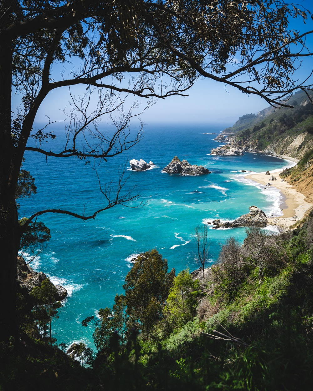 Big Sur Peek Through The Sea Wallpaper