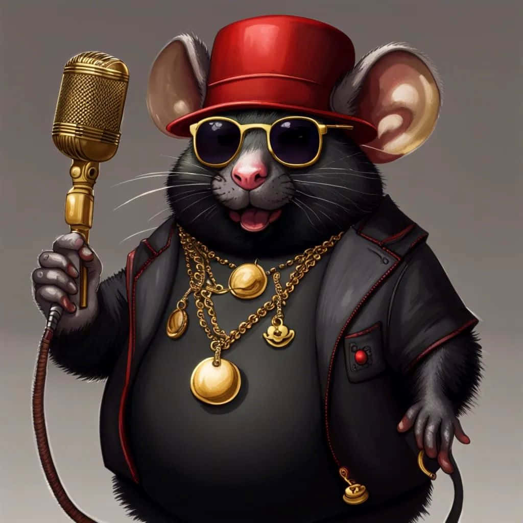 Biggie_ Cheese_ Rapper_ Mouse_ Illustration Wallpaper