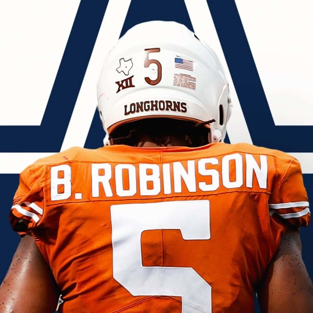 Bijan Robinson Texas Longhorns Football Uniform Wallpaper