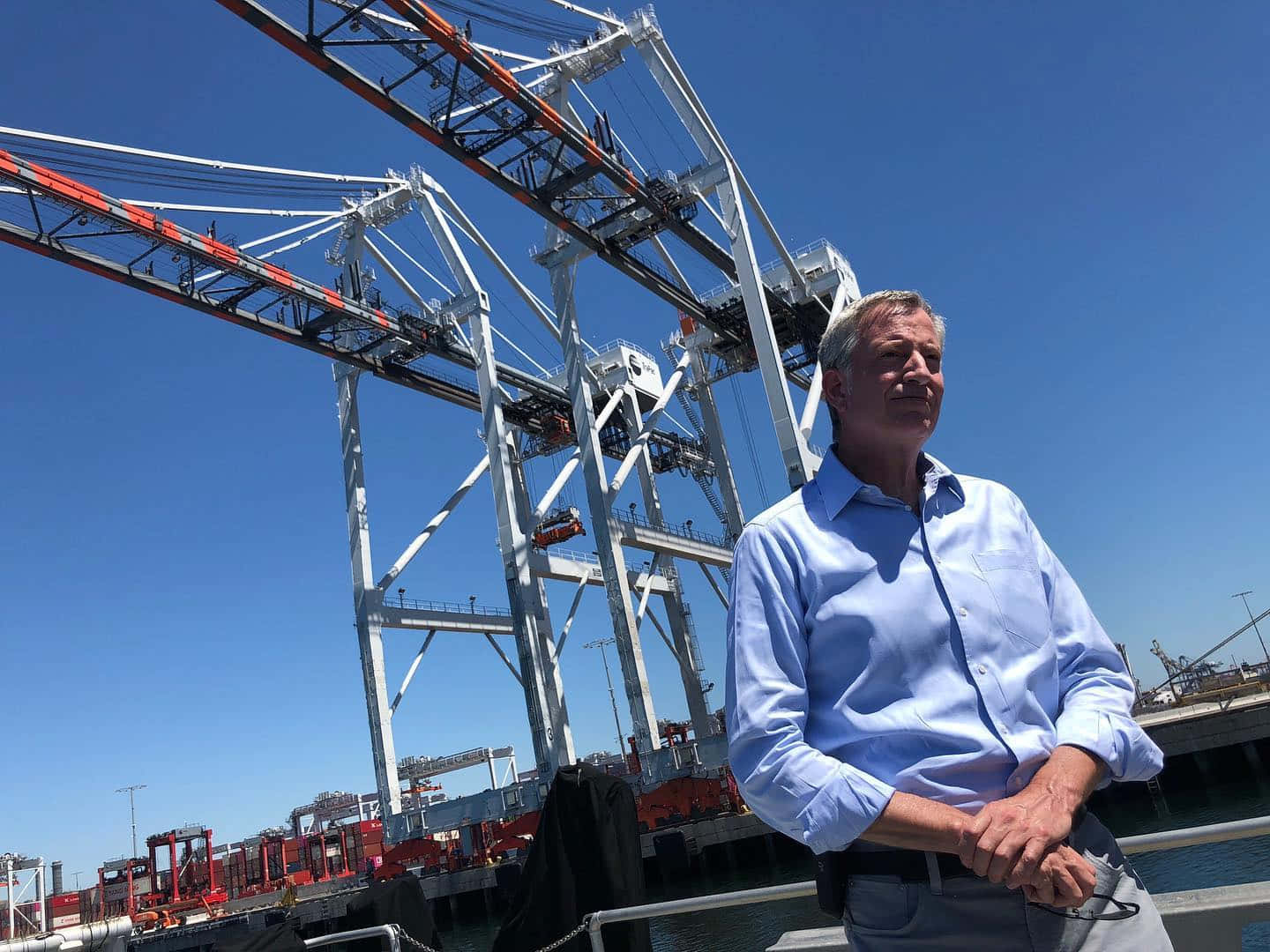 Bill De Blasio At A Construction Site Wallpaper