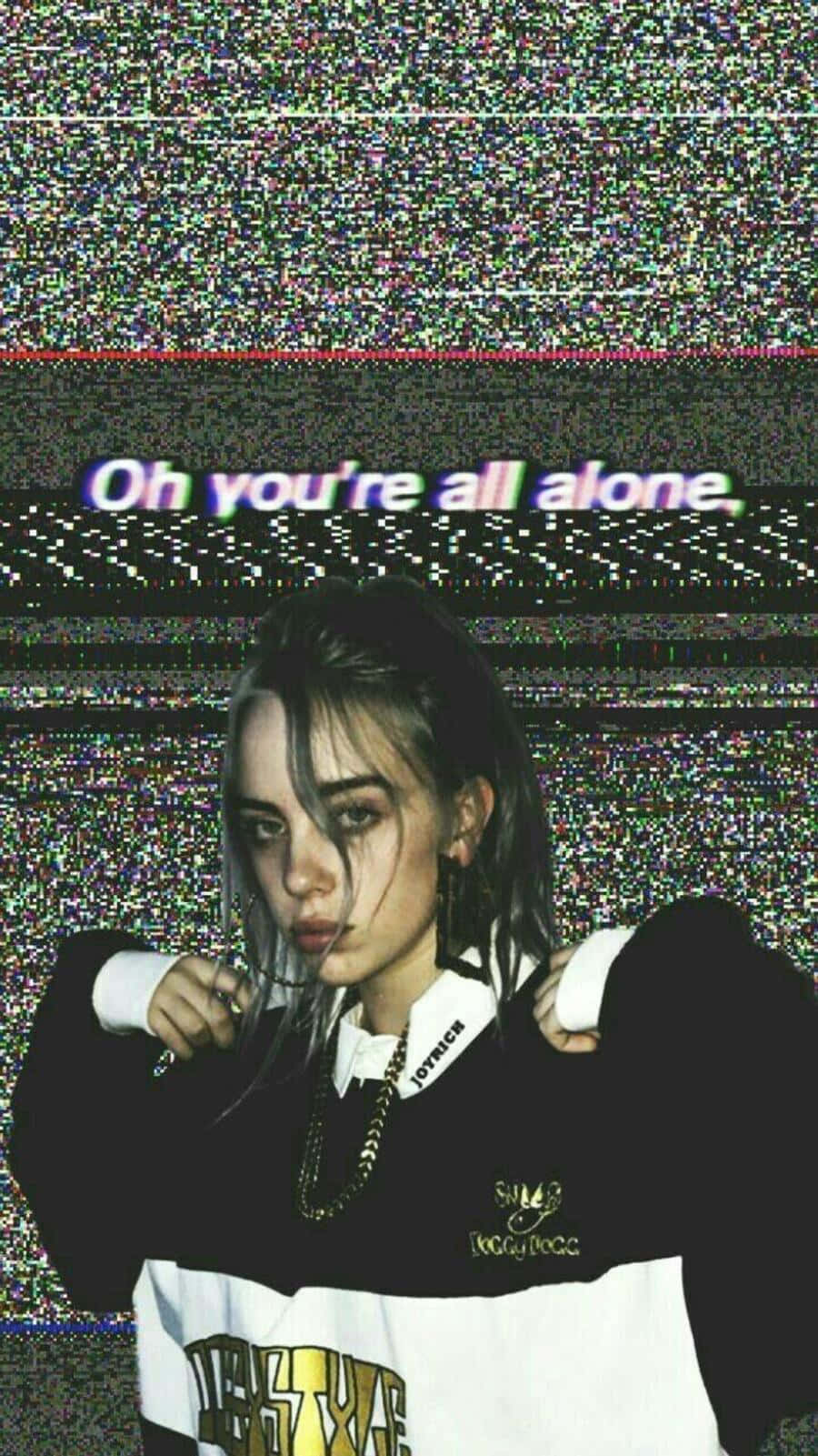 Billie Eilish Glitch Aesthetic Wallpaper