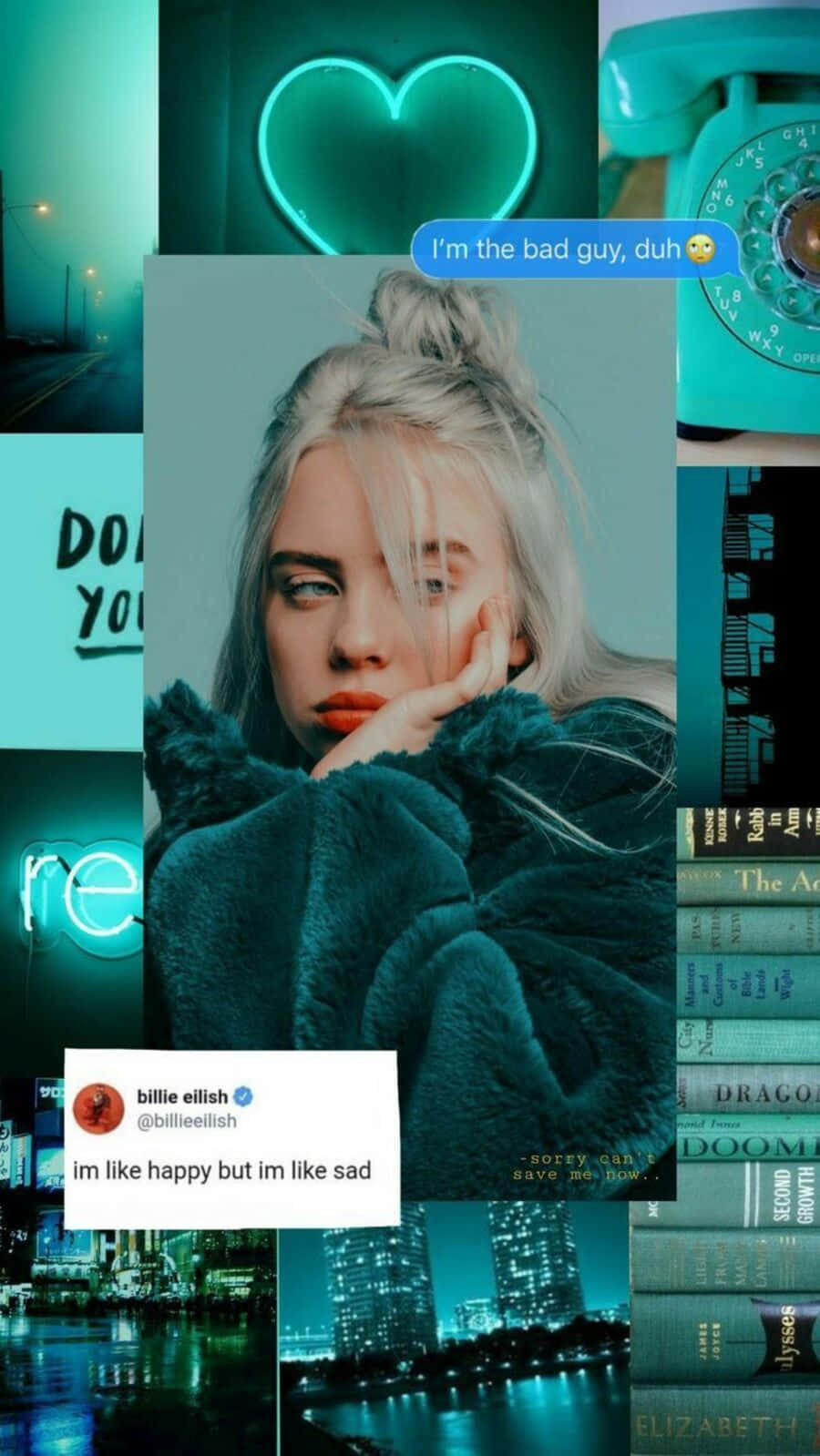 Billie Eilish Mood Collage Wallpaper