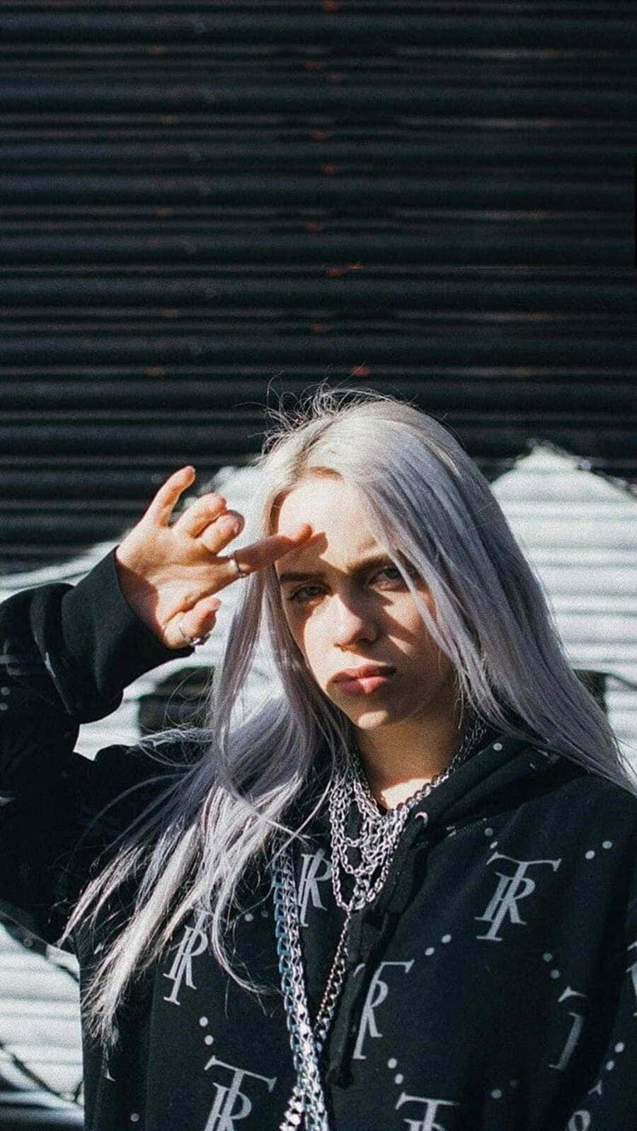 Billie_ Eilish_ Peace_ Sign Wallpaper