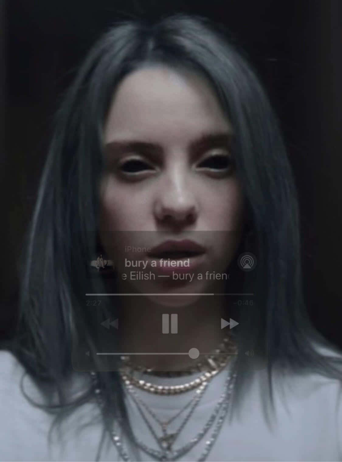 Billie Eilish Sad Expression Wallpaper