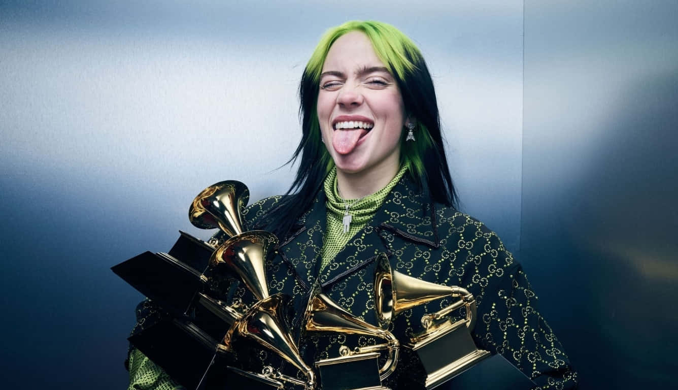 Billie Eilish Surrounded By Sound Wallpaper