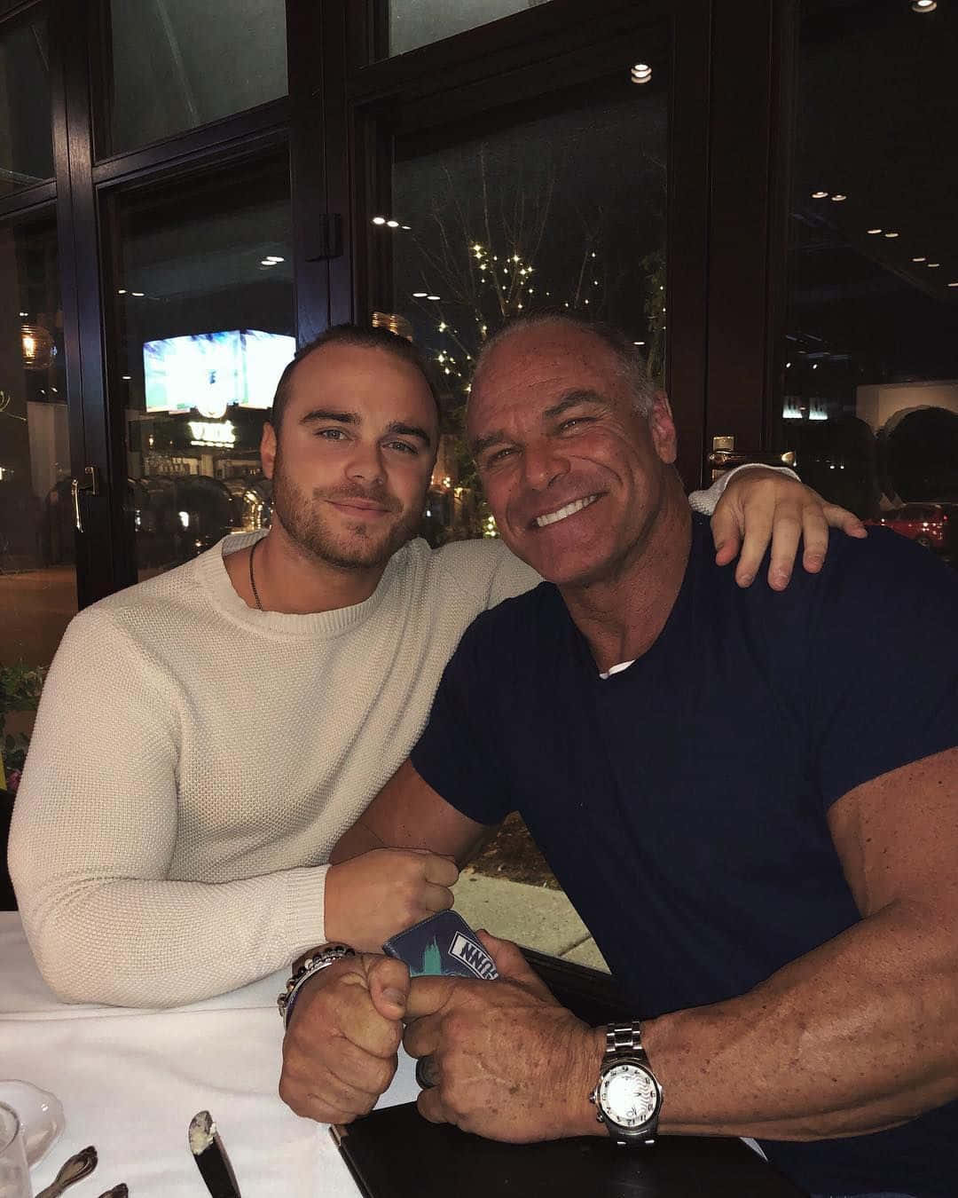 Billy Gunn With His Son Austin Gunn Wallpaper