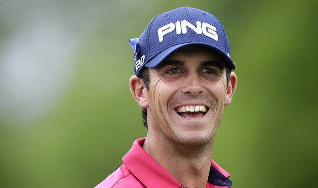 Billy Horschel In Action - Perfecting His Golf Swing Wallpaper