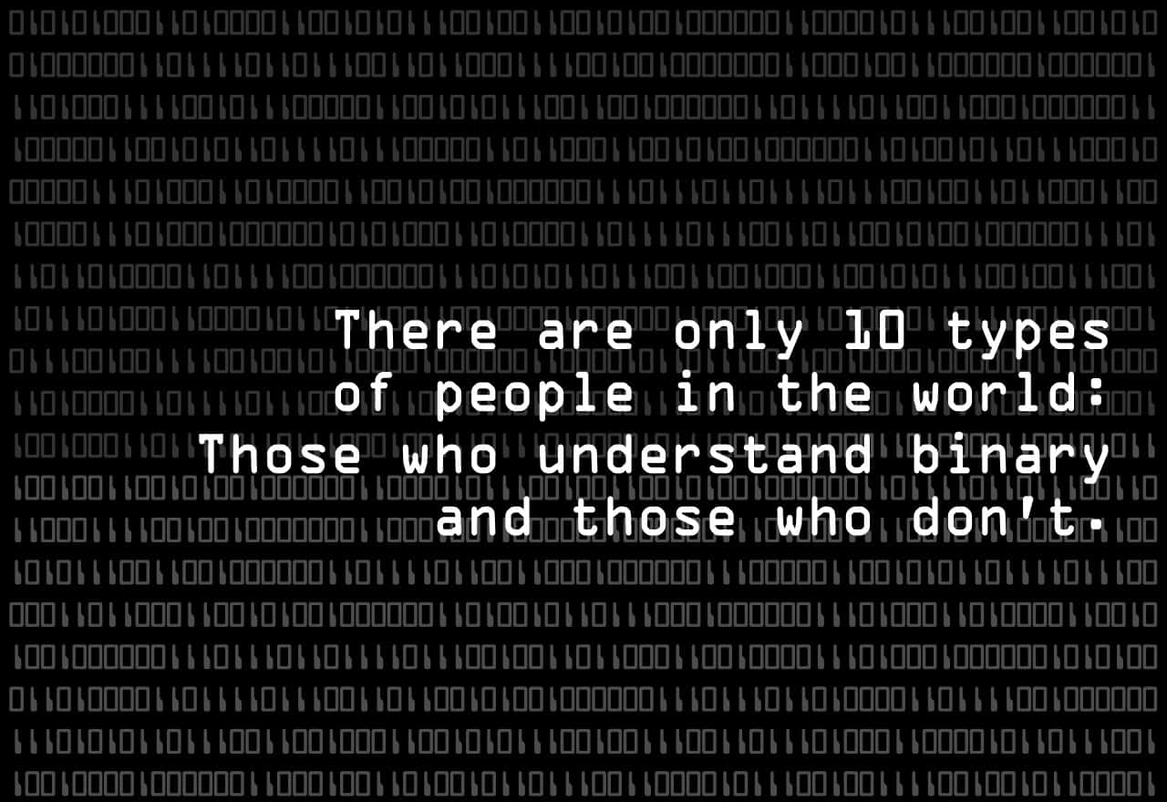 Binary Humor Quote Wallpaper