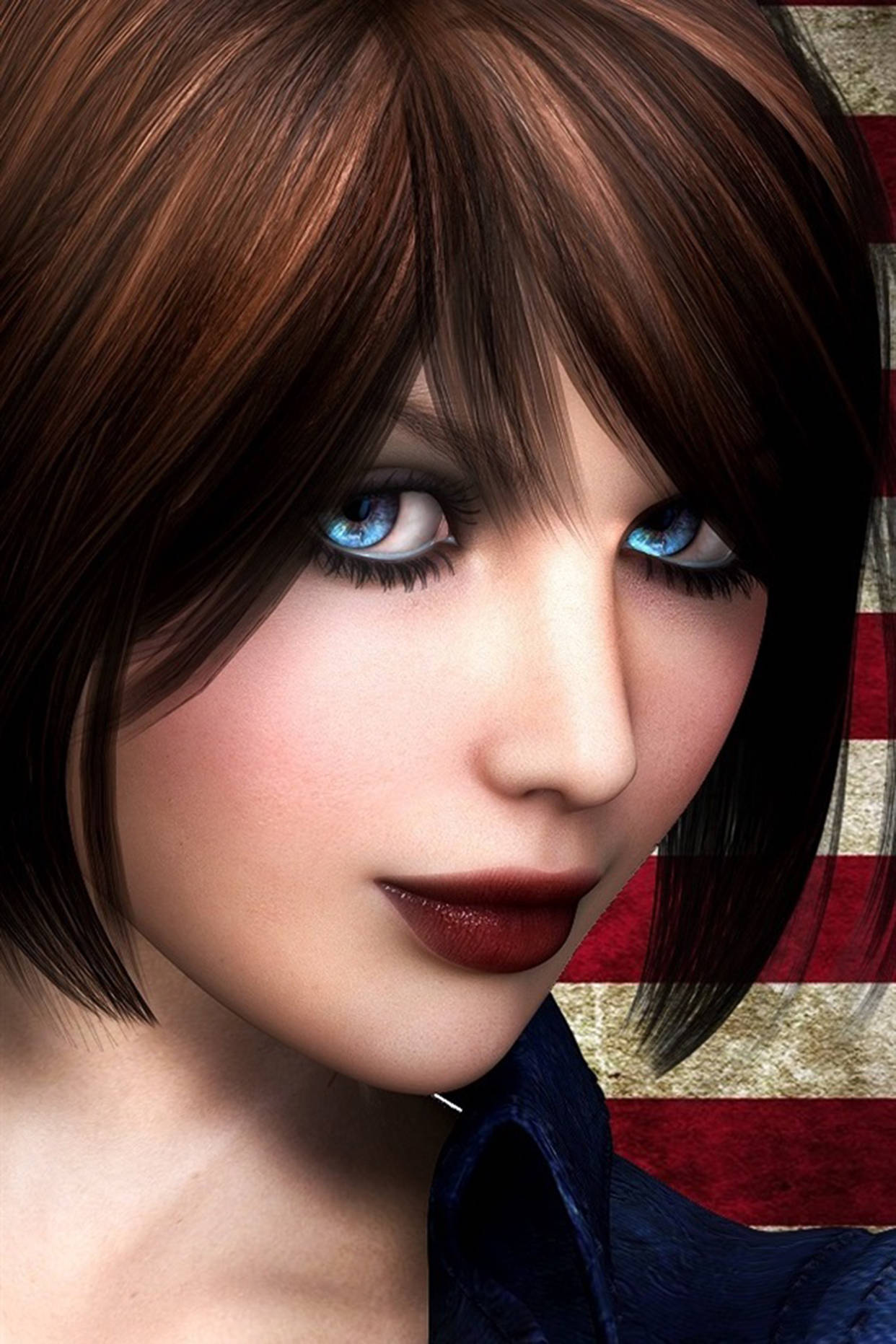 Bioshock Infinite Iphone Elizabeth 3d Render Wallpaper