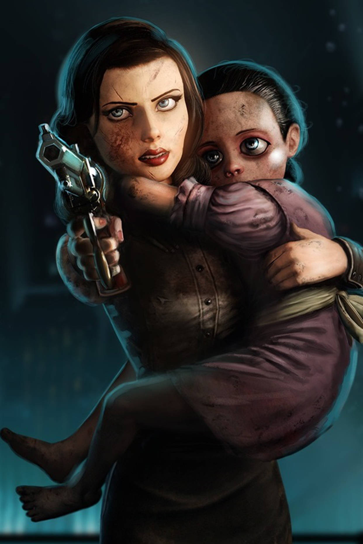 Bioshock Infinite Iphone Elizabeth And Sally Wallpaper