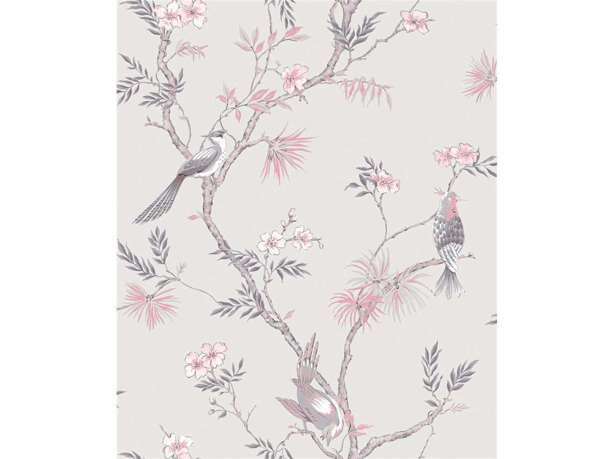 Birdsand Floral Pattern Wallpaper Wallpaper