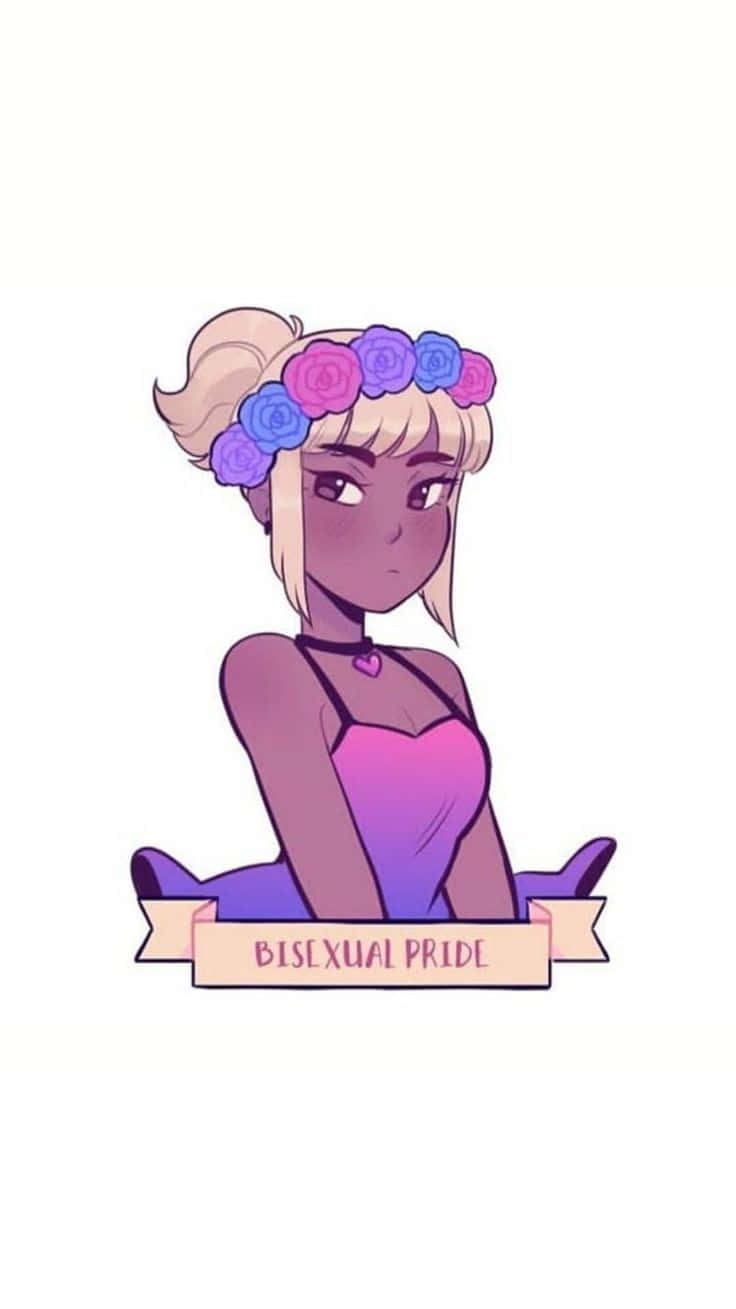 Bisexual Pride Anime Character Wallpaper